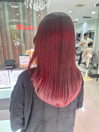 カラー 日曜日空きあり👍 に合わせスタイル👍のヘアスタイル