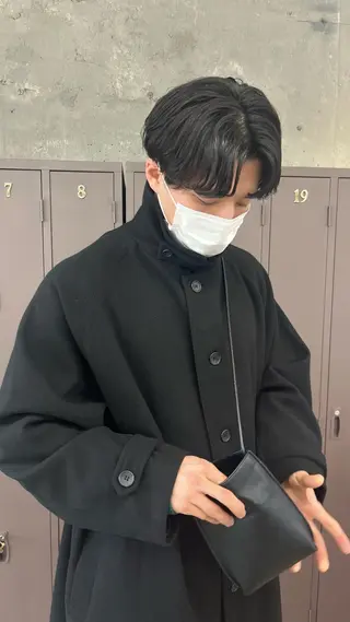 ショート パーマ メンズ ナガノリノ /ボブ/ ベージュ/暖色のヘアスタイル