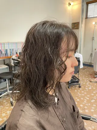 ミディアム パーマ マツゴウ　カズヤ/金 沢文庫／パーマのヘアスタイル