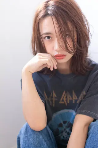 ミディアム パーマ カラー 🎊LUZ🎊_公 式_🩵髪質改善🩵のヘアスタイル