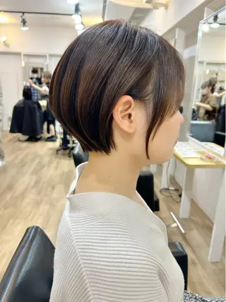 ショート カラー lab.by ioe中崎店所属・中北篤志 ショートボブのヘアスタイル
