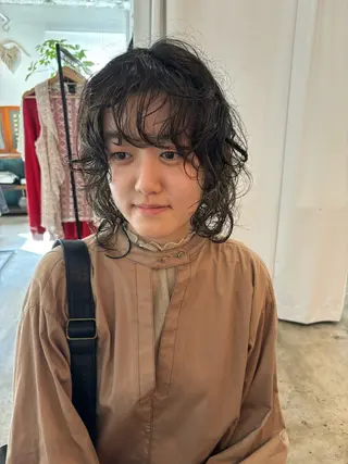 セミロング カラー パーマ Hayashi Shioriのヘアスタイル