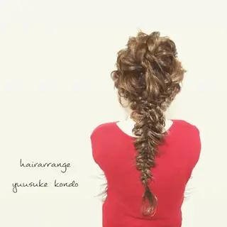 セミロング ロング ヘアアレンジ _WHITE高槻所属・_WHITE高槻店 yusukeのヘアスタイル