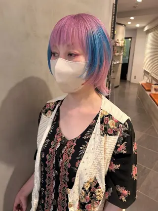 ショート カラー 暖色🍒姫カット🎀 オタク特化🎀ゆうなのヘアスタイル