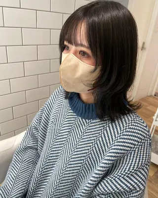 ミディアム カラー パーマ ヘアアレンジ メンズ キッズ ネイル マツエク・マツパ 🫧垢抜けヘア🫧 SHIORIのヘアスタイル