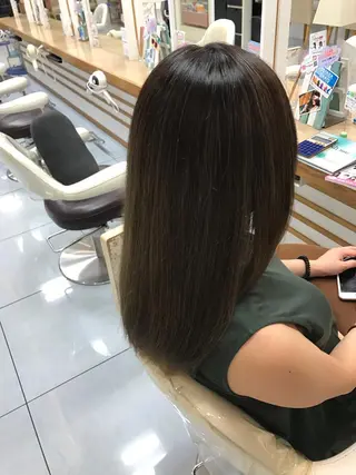 ロング 縮毛/レイヤー 韓国/橋口のヘアスタイル