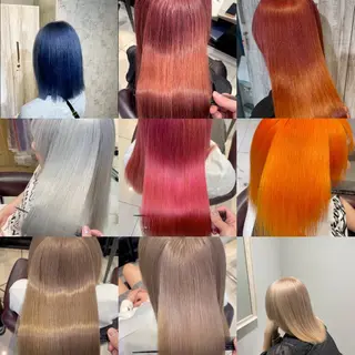 セミロング カラー 👑縮毛矯正& 透明感カラー七星👑のヘアスタイル