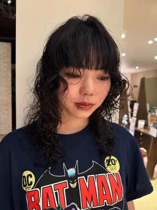 ロング パーマ 西井 ひなのヘアスタイル
