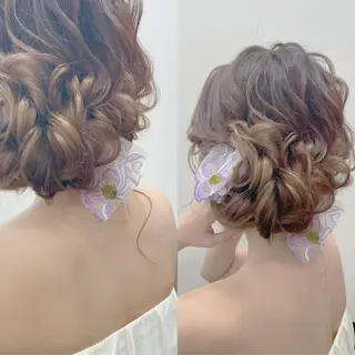 セミロング ヘアアレンジ GRANLUSSO 〜グランルッソ駅前店所属・木口 嘉美のヘアスタイル