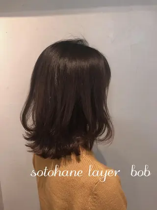 ミディアム カラー 中村 玲のヘアスタイル