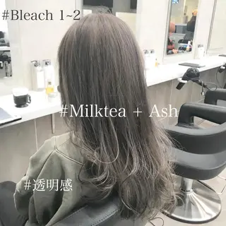 ロング カラー ヘアアレンジ TONE所属・透明感カラー/ 韓国ヘア/縮毛矯正のヘアスタイル