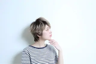 ショート カラー パーマ ヘアアレンジ キッズ ネイル マツエク・マツパ 🟤TAP🟤 木曳野　金沢店のヘアスタイル
