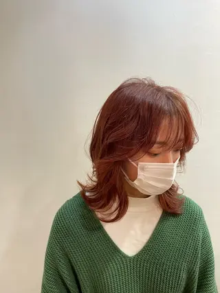 ミディアム カラー 馬越 優のヘアスタイル