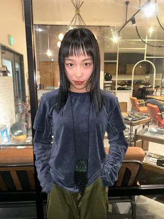 ロング 市川 蘭のヘアスタイル