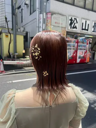ショート ヘアアレンジ SALOWIN川崎WEST店所属・🌷川崎/アレンジ/ 暖色ボブ/コトネ🌷のヘアスタイル