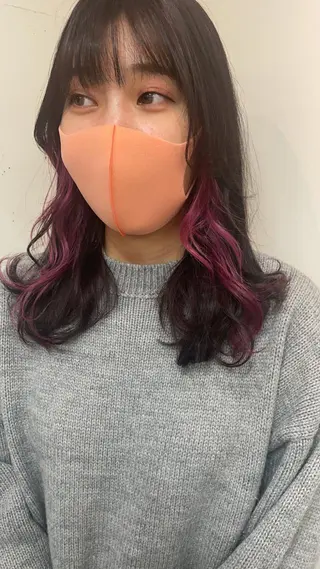 セミロング レイヤーカット/ 透明感カラーmikuのヘアスタイル