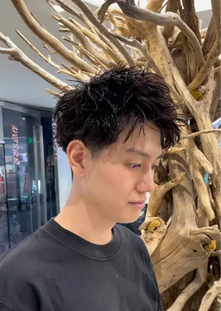 ショート パーマ メンズ 【圧倒的センス】 まる/メンズカラーのヘアスタイル