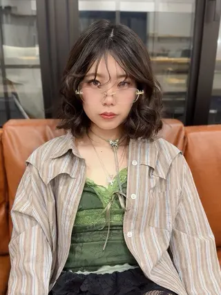 ミディアム 永田竜一/縮毛矯正/ 大人可愛い/レイヤーのヘアスタイル