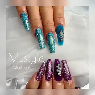 ロング ネイル 下妻市ﾈｲﾙｻﾛﾝ M_styleのネイルデザイン