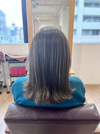 ミディアム カラー KIZU 髪質改善 オカルト怪談のヘアスタイル