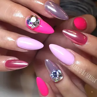 ロング カラー ネイル SUNNY BAE. SERINAのネイルデザイン