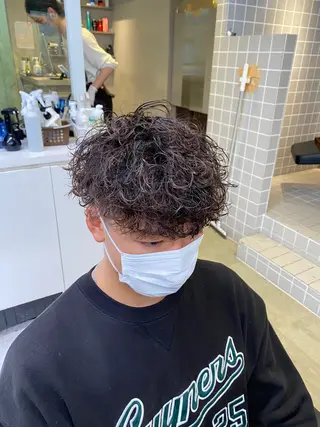 ショート パーマ メンズ特化 水口湧太のヘアスタイル