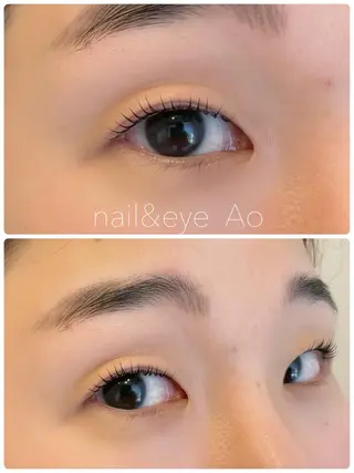 ショート カラー パーマ ヘアアレンジ メンズ キッズ ネイル マツエク・マツパ アイブロウ nail&eye Aoのマツエク・マツパデザイン
