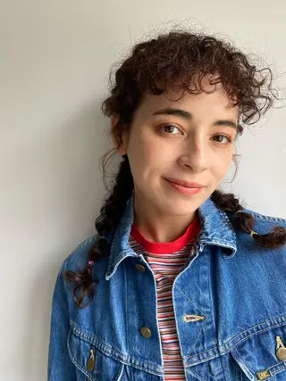 ミディアム カラー パーマ CEINE【セーヌ】 三軒茶屋のヘアスタイル