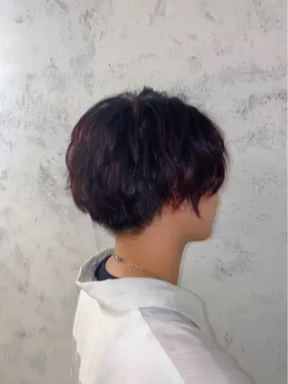 ショート カラー パーマ メンズ mulum所属・オタク美容師🎮 AKARIのヘアスタイル
