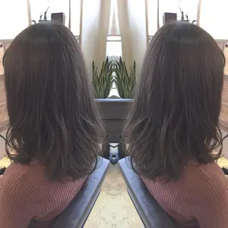 ミディアム セミロング カラー 青木 茂樹⭐️ 透明感カラーのヘアスタイル