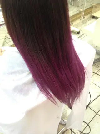 セミロング ロング カラー 溝口 和弘のヘアスタイル