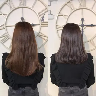 ミディアム カラー CITY louwe 脇坂彩音のヘアスタイル