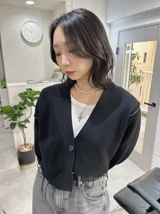 ミディアム カラー 髪質改善will hairdesignのヘアスタイル