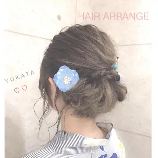 セミロング ヘアアレンジ .. meiのヘアスタイル