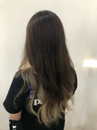 ロング カラー 福岡 舞のヘアスタイル