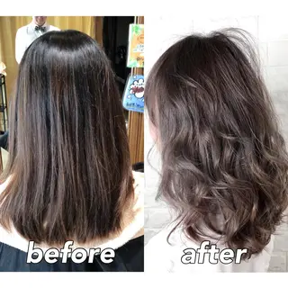 ミディアム カラー KIZU 髪質改善 オカルト怪談のヘアスタイル