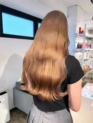 ロング カラー 暖色カラー🍒 ケアブリーチ/akiのヘアスタイル