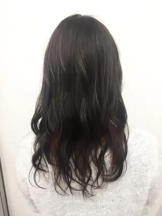 セミロング カラー 岩崎 裕司のヘアスタイル