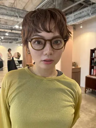 ショート パーマ カラー CEINE PATHのヘアスタイル