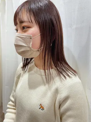 ミディアム カラー silo所属・silo MOKA 顔周りカット🦦のヘアスタイル