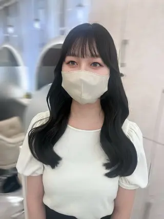 セミロング カラー Zina 梅田所属・盛れる顔まわりカット 🩰💕SHIONのヘアスタイル