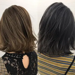 ミディアム 🇺🇸ハイライト特 化美容師🇺🇸漆沢のヘアスタイル