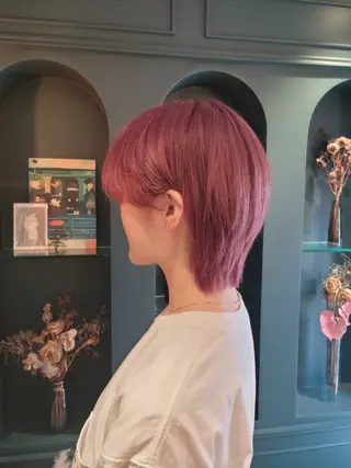 ショート カラー メンズパーマ/カット momo🌷のヘアスタイル