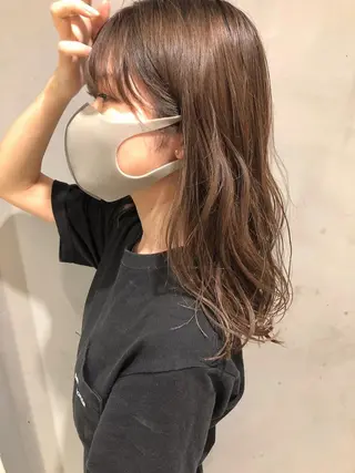 ミディアム カラー 圧倒的透明感カラー nana🦕のヘアスタイル