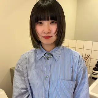 ミディアム 舟橋耀/ブリーチカラ ー/レイヤーカットのヘアスタイル