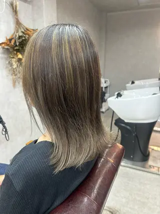 セミロング カラー Lien 深井店のヘアスタイル
