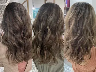 セミロング カラー 👑圧倒的カラー👑 佐々木祐希のヘアスタイル