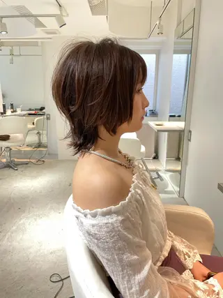 ショート カラー LucksiMie 銀座店所属・【韓国　レイヤー 髪質改善✨】かずのヘアスタイル