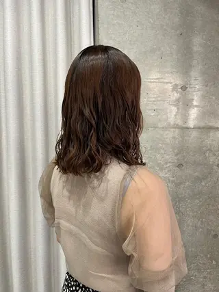 ミディアム パーマ ロングパーマ木村 ボブパーマのヘアスタイル