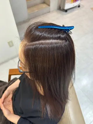 セミロング カラー ヘアーメイクウィル野田阪神店所属・Yuu/レイヤー/ ハイライト/髪質改善のヘアスタイル